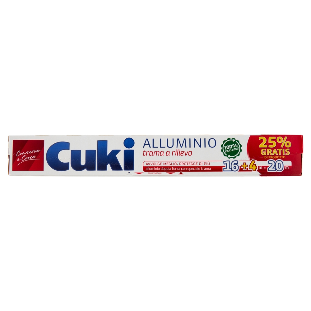 Cuki Alluminio Conserva e Cuoce trama a rilievo 16+4 m = 20 m